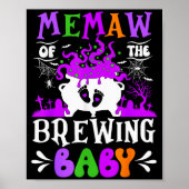 Memaw Of The Brewing Baby Grandma To Be Halloween Poster (Voorkant)