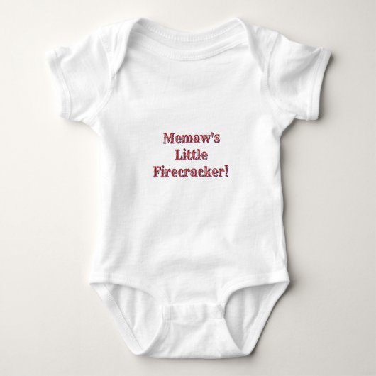 Memaw's Little Firecracker! VS 250 Vuurwerk Romper (Voorkant)
