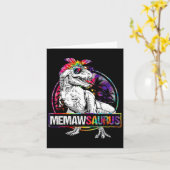Memawsaurus Dinosaur Memaw Saurus Familie Match  Kaart (Gele Bloem)