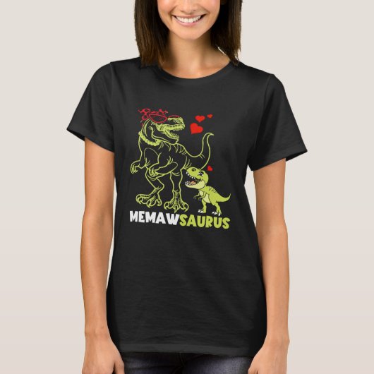 Memawsaurus Memaw Dinosaur Rex Mother s Day T-shirt (Voorkant)