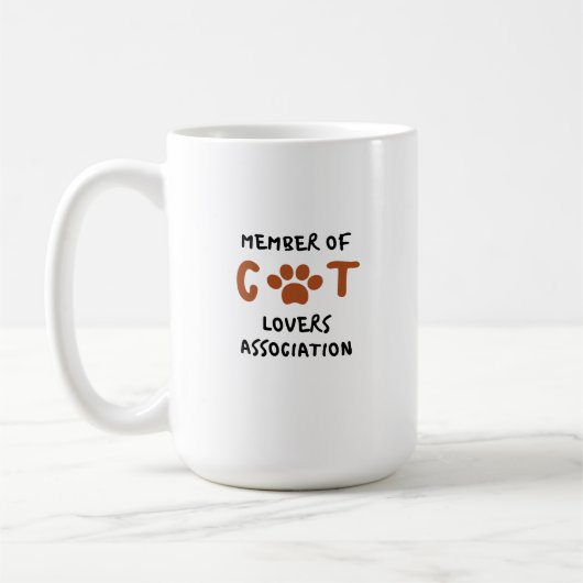 Member of cat loves association mug (Gauche)