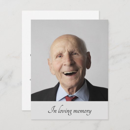 Membre de la famille Grey Passant Faire-part avec  (Devant / Derrière)