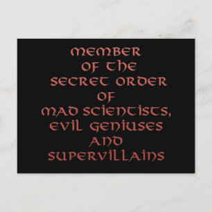 Membre des cartes postales Secret Order