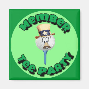 "Membre, Tee Party" - Stickers, Boutons et Magnets
