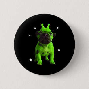 Meme Alien Honden Retro Grappige Hond Vintage Ruim Ronde Button 5,7 Cm