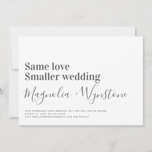 Même amour Faire-part de mariage plus petit (Devant)