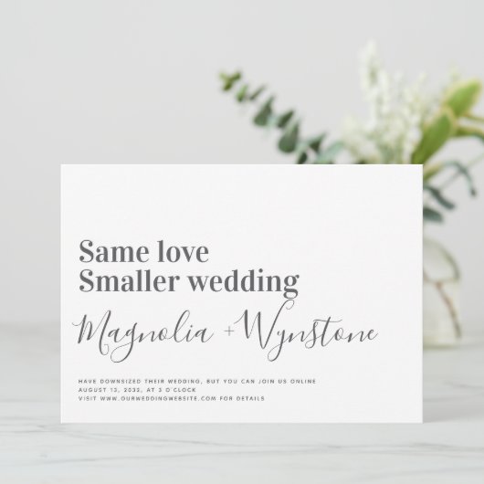 Même amour Faire-part de mariage plus petit (Debout devant)