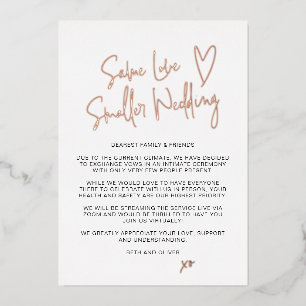 Même Amour Mariage plus petit Faire-part réel Foil