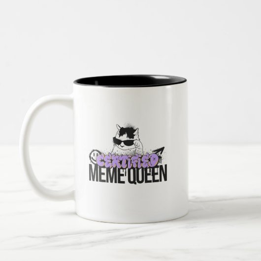 Mème Certified Queen Mug - Drôle Graphic Cup (Gauche)