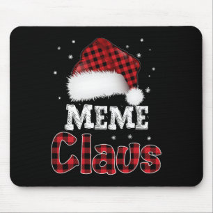Meme Claus Kerst Rood Plaid Pyjama Familie Match Muismat