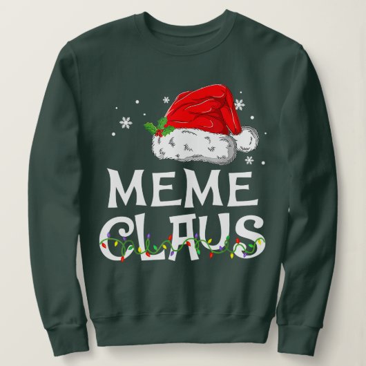 Meme Claus Santa Funny Kerstmis Pajama Matching F Trui (Design voorkant)