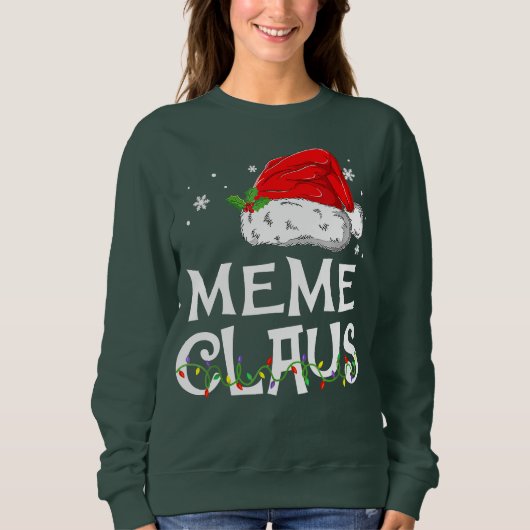 Meme Claus Santa Funny Kerstmis Pajama Matching F Trui (Voorkant)