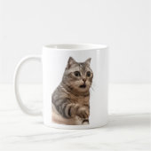 Mème de chat choqué Mug double face (Gauche)