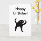 Mème de chat maudit de carte pliée (Fleur jaune)