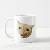 Mème de chat toussant Mug double face (Gauche)