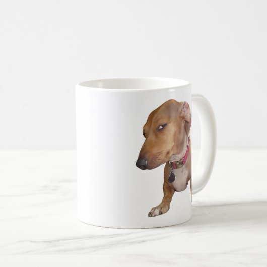 Mème de chien oeil latéral Mug double face (Devant droit)