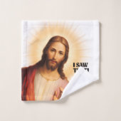 Mème De Jésus Drôle J'Ai Vu Ça (Gant de toilette)