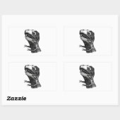 Mème de rangement T-Rex - Stickers Rectangle (Feuille)