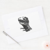 Mème de rangement T-Rex - Stickers Rectangle (Enveloppe)
