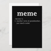 Meme Definition Funny Grandma Moederdag Vrouwen Save The Date (Voorkant / Achterkant)