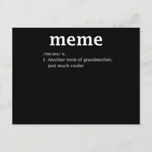 Meme Definition Funny Grandma Moederdag Vrouwen Uitnodiging Briefkaart