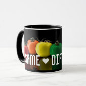 "Même ♥ Différent" Mug ! Café Mug (Devant gauche)