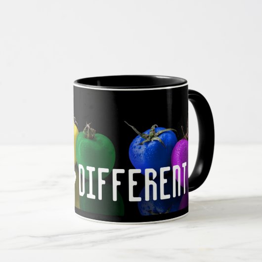 "Même ♥ Différent" Mug ! Café Mug (Devant droit)