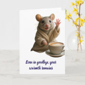 Même en adieu - Carte de sympathie chaleureuse ave (Fleur jaune)