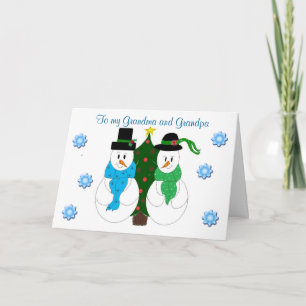 Mémé et Pépé - Carte de Noël