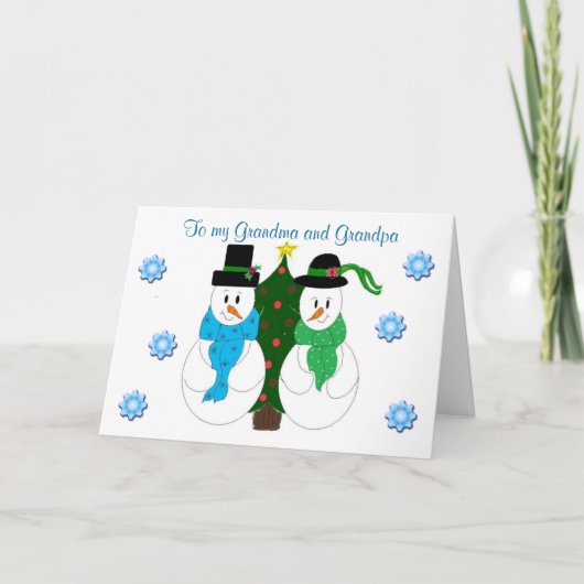 Mémé et Pépé - Carte de Noël (Devant)