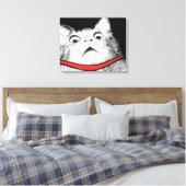 Mème Gâteau Chat Surpris - Toile Enveloppée (Insitu(Chambre))