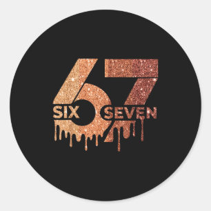 Meme Grappig 6 7 Zes Zeven Black History Month Man Ronde Sticker