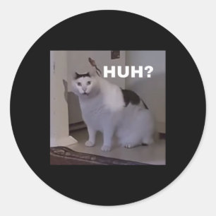Meme Huh Cat Ronde Sticker