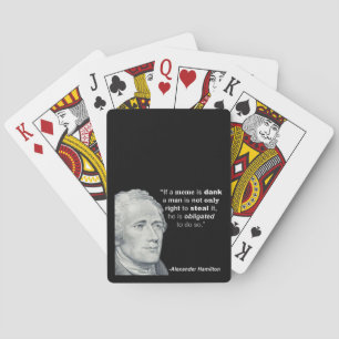 Meme humide d'Alexander Hamilton - cartes de jeu