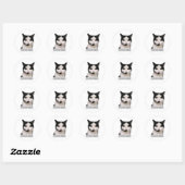 meme kat ronde sticker (Vel)