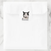 meme kat ronde sticker (Tas)
