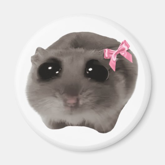 Mème Magnet Coquette Sad Hamster (Devant)