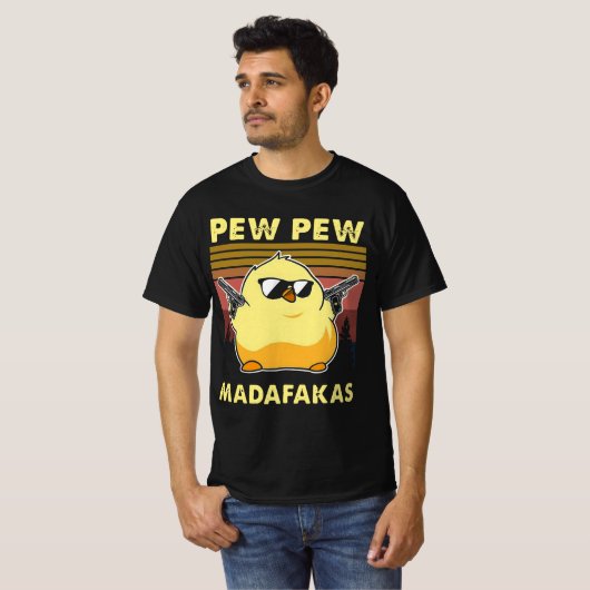 MEME PEW PEW MADAFAKAS  VERMINDEREN T-SHIRT (Voorkant volledig)