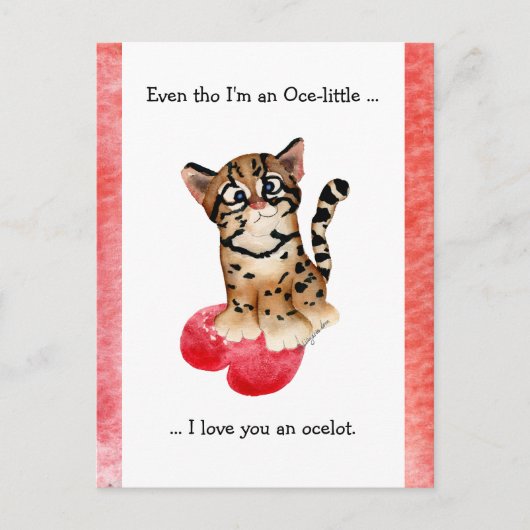Même toi, Je T'Aime Une Carte Postale Ocelot (Devant)