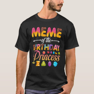 Meme van de Birthday prinses Donut Birthday Girl T-shirt