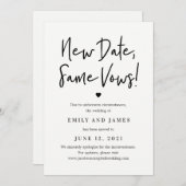 Même Vows ÉDITABLE COULEUR Modifier la carte de da (Devant / Derrière)