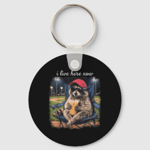 Meme Wasbeer Woont Hier Honkbalveld Baseballveld Sleutelhanger