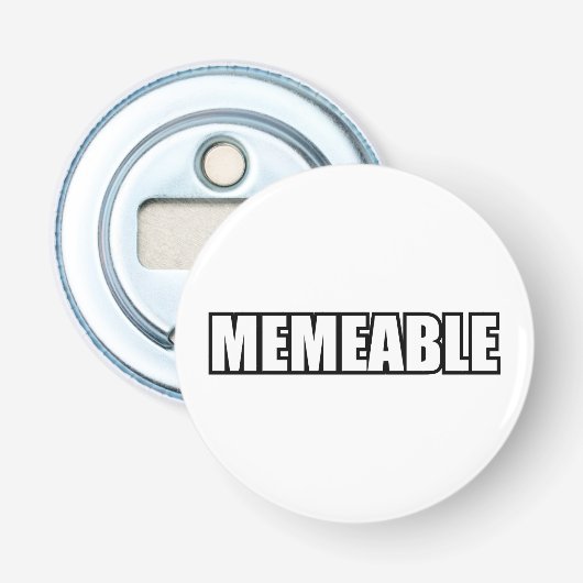 MEMEABEL BUTTON FLESOPENER (Voorkant)