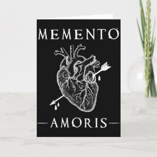Memento Amoris. Bloedend Hart & Pijl Gotisch Kaart