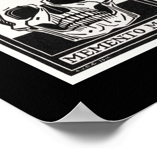 Memento mori Black Skeleton van Julie de Graag Poster (Hoek)