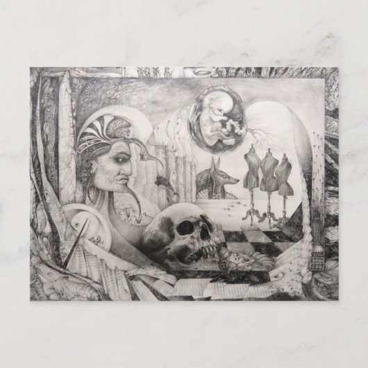 MEMENTO MORI BRIEFKAART (Voorkant)