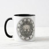 Memento Mori Carpe Diem Silver Round Mok (Links)