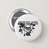 memento mori flower ronde button 5,7 cm (Voorkant /achterkant)