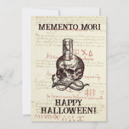 Memento Mori Halloween Wenskaart Feestdagenkaart