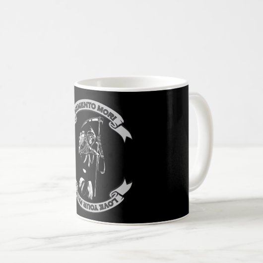 MEMENTO MORI houdt van uw Fate Grim Reaper Koffiemok (Voorkant rechts)